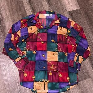 Vintage Colorful Button Down Shirt